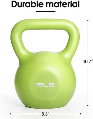 Прочность PE ручки выскальзывания домашнего спортзала анти- тренируя зеленый цвет 5LBS Kettlebell 20 LBS