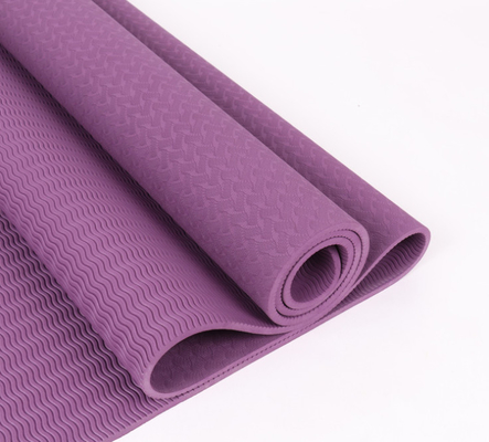 Циновка Eco дружелюбное 183*61cm йоги Tpe нового пурпура дизайна изготовленная на заказ