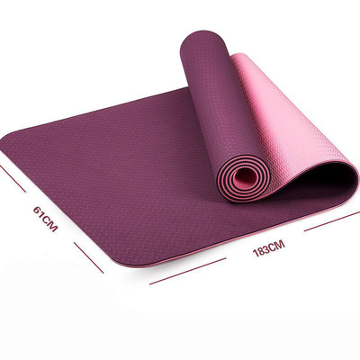 Подгонянный печатающ цвет 6mm циновки йоги Tpe одиночный для фитнеса